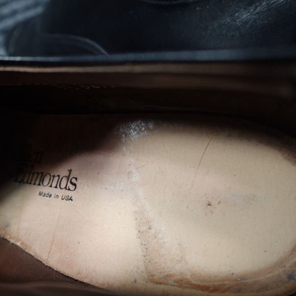 Allen Edmonds Shoes Mens 9.5 B Black Park Avenue Leather Cap Toe Oxford Dress